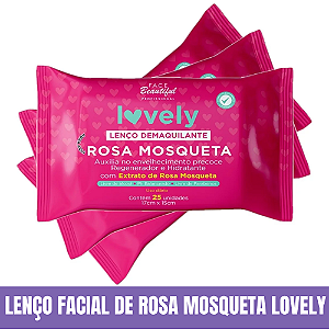 Lenço Demaquilante Rosa Mosqueta Lovely Face Beautiful