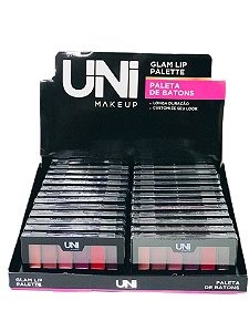 Box Paleta De Batons Glam Lip Uni MakeUp