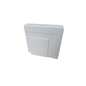 Roseta para rodapé de PVC 7cm de altura Branco