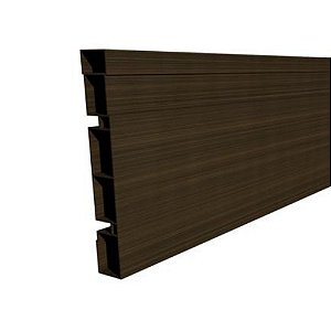 Rodapé de PVC 10 cm altura Frisado barra com 2 M Imbuia Rajado
