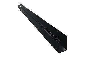 Perfil de Acabamento PVC Para Painel Ripado PRETO 2 metros