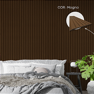 Painel Ripado de PVC 20 cm x 3 metros cor: MOGNO