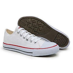 All star plataforma feminino branco couro linha preta - Kepucce Shoes