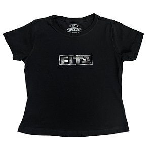 Baby Tee Bling Fita Corp Preta