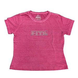 Baby Tee Bling Fita Corp Rosa