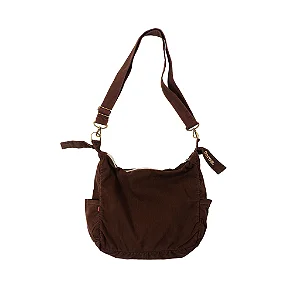 Bolsa Simple Corduroy Marrom Coroa