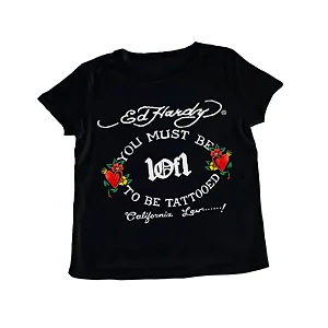 1of1 Ed Hardy "N1RVANA"  BabyTee Preta