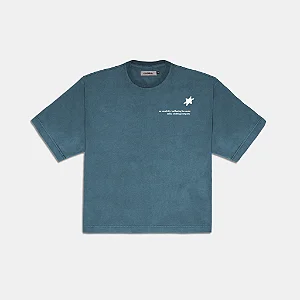 Camiseta Boxy To Create Azul Coroa