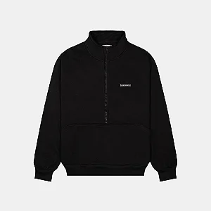 Moletom Halfzip Coroa Preto