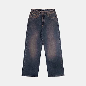 Calça Jeans Baggy Coroa Marrom