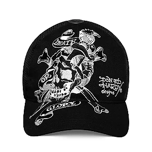 Boné Trucker Deathorglory Ed Hardy