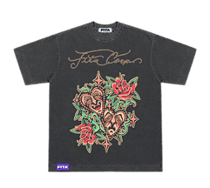 Camiseta Fita Espinhos e Rosas Estonada