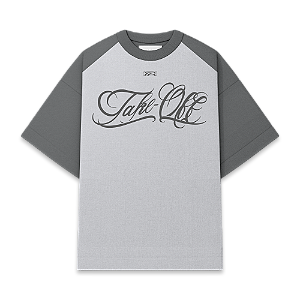 Camiseta Raglan Typeform Cinza Take Off