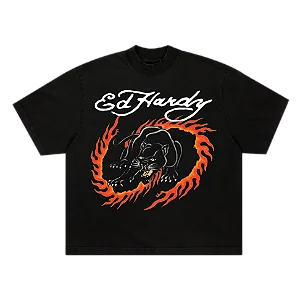 T-Shirt Ed Hardy "Panthers Roar" Black