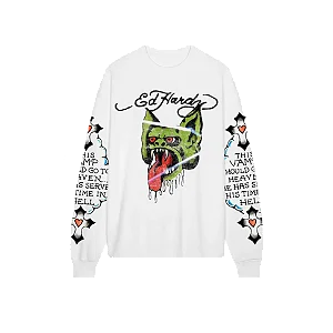 Longsleeve Tee Ed Hardy "Vamp" White