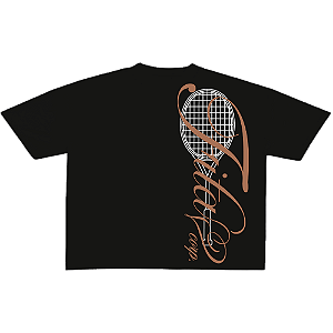 Camiseta Boxy Fita Sweet Preta