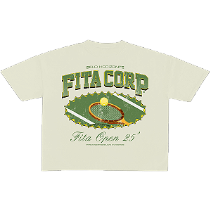 Camiseta Boxy Fita Open Off White