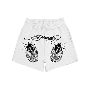 Shorts "Light Shot" Branco Ed Hardy