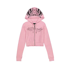 Moletom Feminino Ed Hardy Two Headed Snakes Rosa