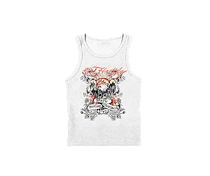 Regata Masculina "Death Before Dishonor" Ed Hardy x Matuê Off White