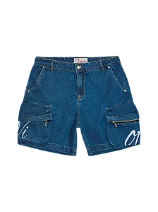 Bermuda Cargo "Trailman" Jeans Viot Azul Marinho