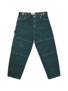 Calça "Fildman" Jeans Verde Viot