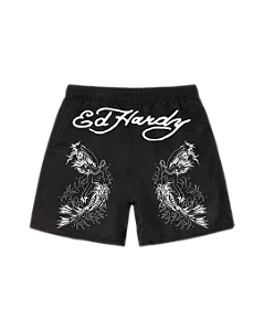 Shorts D'Água Preto "Rainhas do Mar"