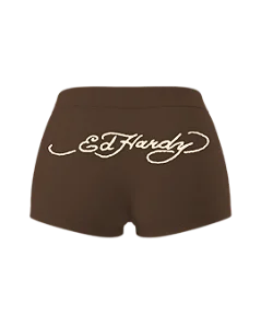 Mini Shorts "Ed Hardy 00's" Marrom