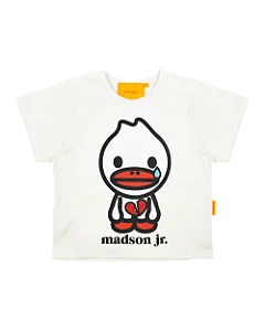BABY TEE MADSON JR. CORAZON PARTIDO (OFF-WHITE)