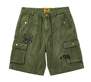 SHORTS CARGO DESTROYED (VERDE)