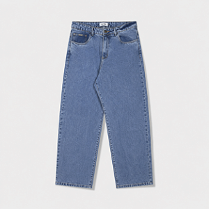 Calça Jeans Baggy Azul Médio Coroa