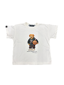 Camiseta Infantil Oversized Fita Corp ViraLata Caramelo Off White