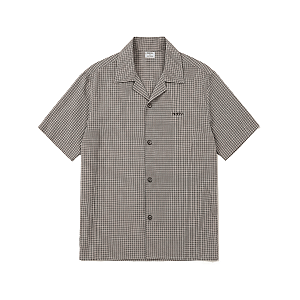 Camisa de Botão Barra Logo Xadrez Cinza