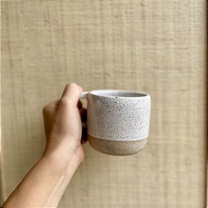 Xícara de café em cerâmica siciliana fina, decoração de flores e folhas -  aprox. 5 cm. (1Pçs) Mod NL