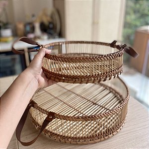 Conjunto de 2 Bandejas em Bambu Bali