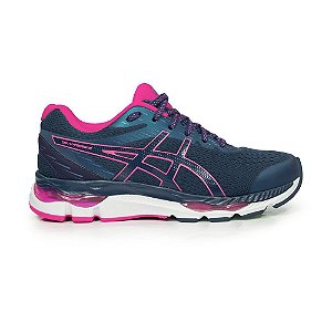 tenis asics preto e rosa