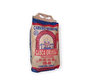 CARVÃO VEGETAL - CASCA GROSSA - 3kg - e-beef l Tudo para o seu churrasco