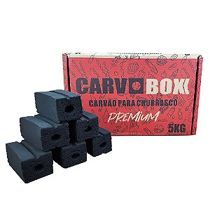 CARVÃO PREMIUM CARVOBOXX - 5KG - SEM FUMAÇA - SEM CHEIRO - QUEIMA LONGA