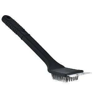 Escova para Grelhas Tramontina Churrasco Black em Aço Inox e Cabo de Polipropileno Preto com Raspador