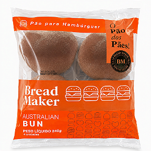 PÃO BURGER AUSTRALIANO - 4un - BREAD MAKER