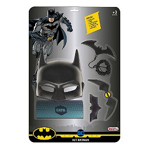 Fantasia Batman Infantil Kit com Máscara Capa e Acessórios