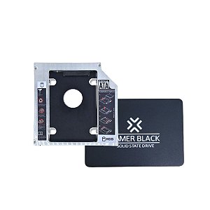 KIT SSD 256GB GAMER BLACK + CADDY SEM EMBALAGEM