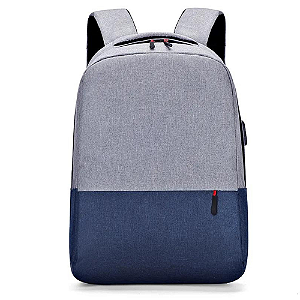 Mochila Finger Cinza/Azul BSN-04-CA