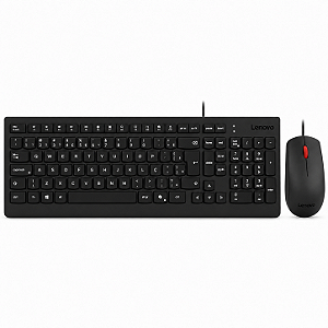 KIT TECLADO E MOUSE LENOVO ESSENTIAL COM FIO
