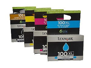 Cartuchos Coloridos Lexmark 100XL Originais