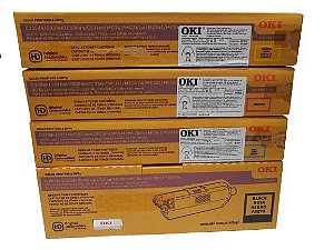 KIT DE TONER OKIDATA BLACK E CORES PARA C330 C530 MC361 MC561