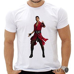Camisetas personagem poliéster - Free Fire roupa vermelha