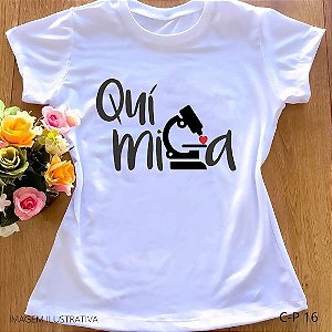 Tshirts feminina poliéster - Química Coração