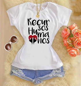 Camisetas feminina poliéster - Recursos Humanos polielastano