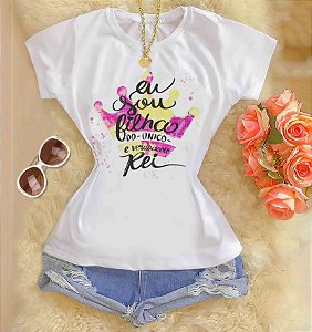 Tshirts feminina poliéster - Eu sou filha do único e verdadeiro rei (SD19)